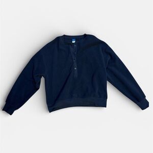 Old Navy,  Dark Blue / Navy Blue Crewneck Fleece Sweater